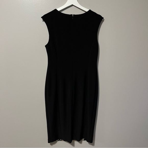 Joseph Ribkoff Signature Keyhole Neck Sheath Dress Style 223725 Gold Black - Picture 10 of 13